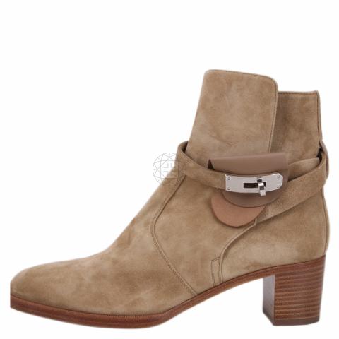 Sell Herm s Suede Frenchie 50 Ankle Boots Nude HuntStreet